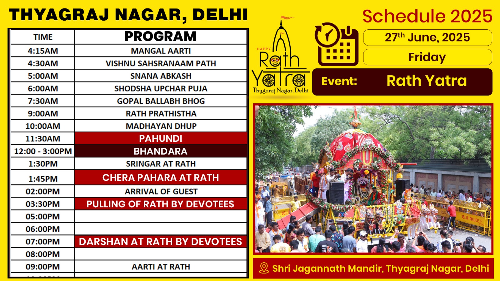Rath yatra 2025 - Daywise Schedule (7)